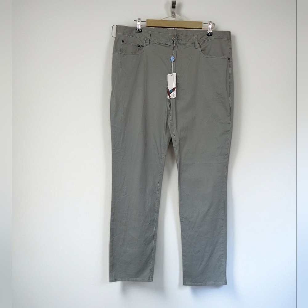 Genteal Mens 5 Pocket Comfort Flex Pants Olive‎ 38x32
